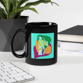 A Man Plays The Trumpet Black Glossy Mug - Beyond T-shirts